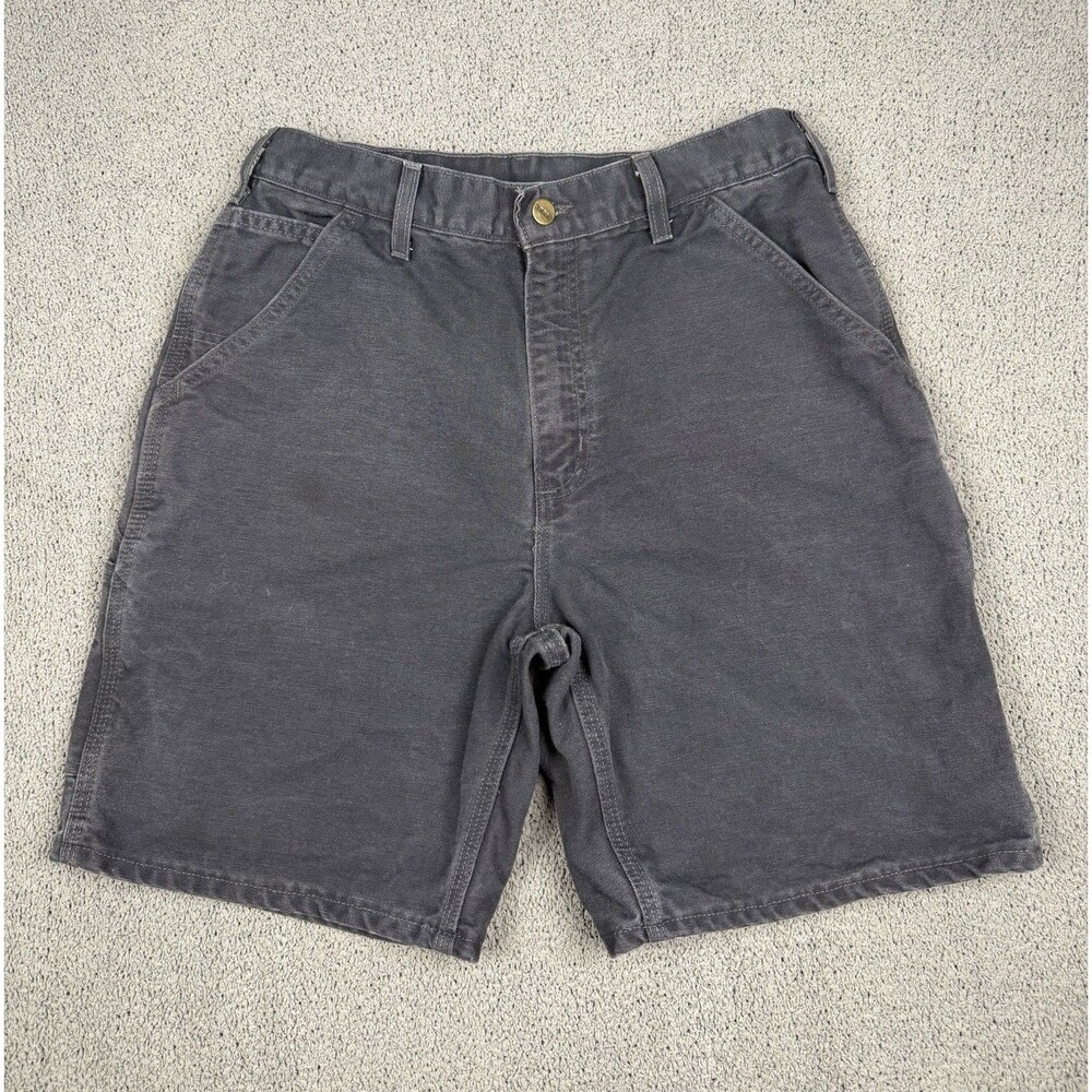 Vintage Carhartt Shorts Mens 32 Gray Cotton Duck Canvas Carpenter B25 USA